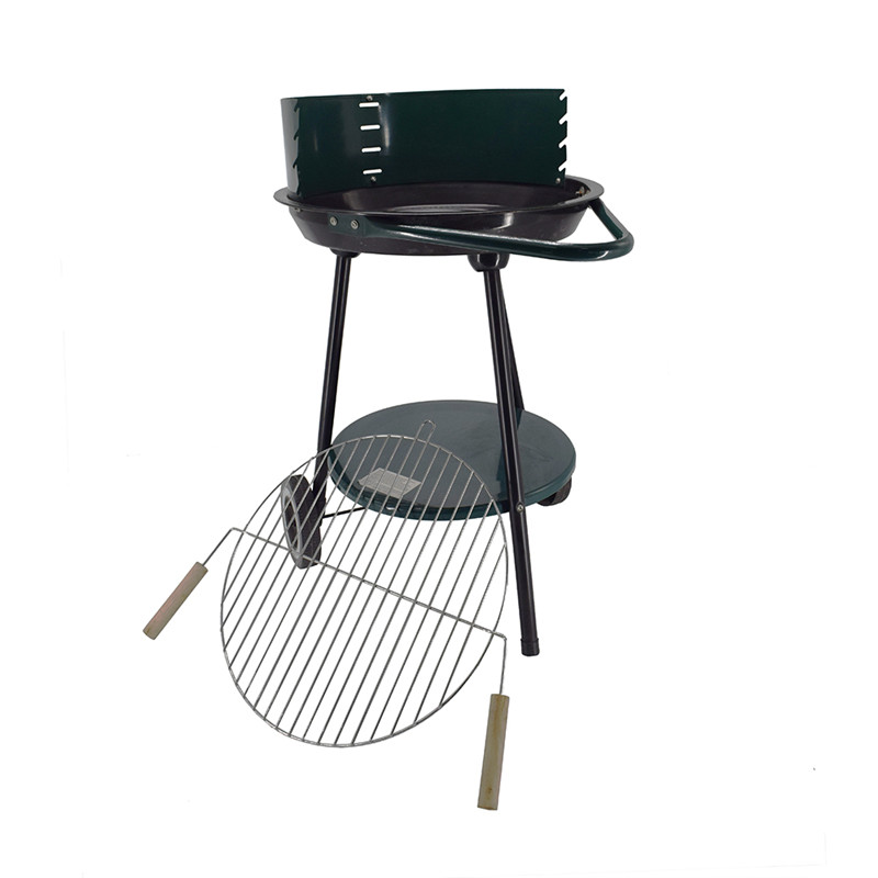 Xe đẩy đơn giản than tròn nướng bbq