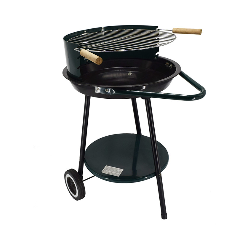 Xe đẩy đơn giản than tròn nướng bbq