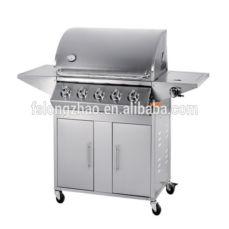 5 đầu đốt thép Không gỉ ngoài trời beefmaster gas bbq nướng