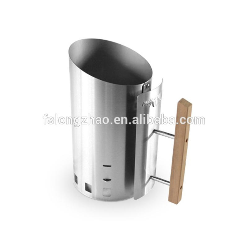 Phụ kiện BBQ bắt đầu ống khói than với sơn đen