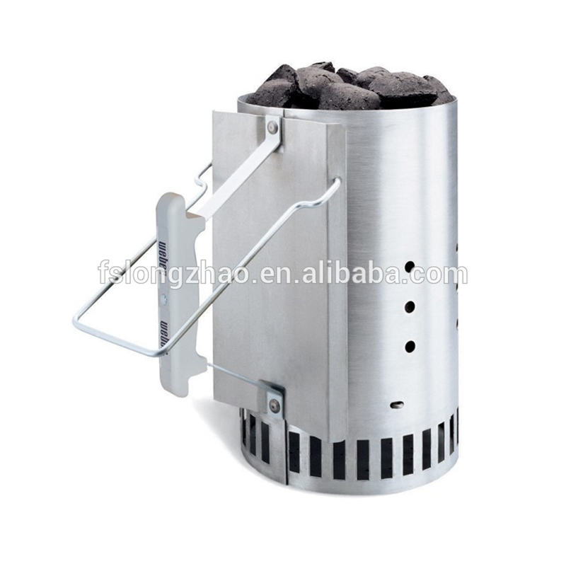 Phụ kiện BBQ bắt đầu ống khói than với sơn đen