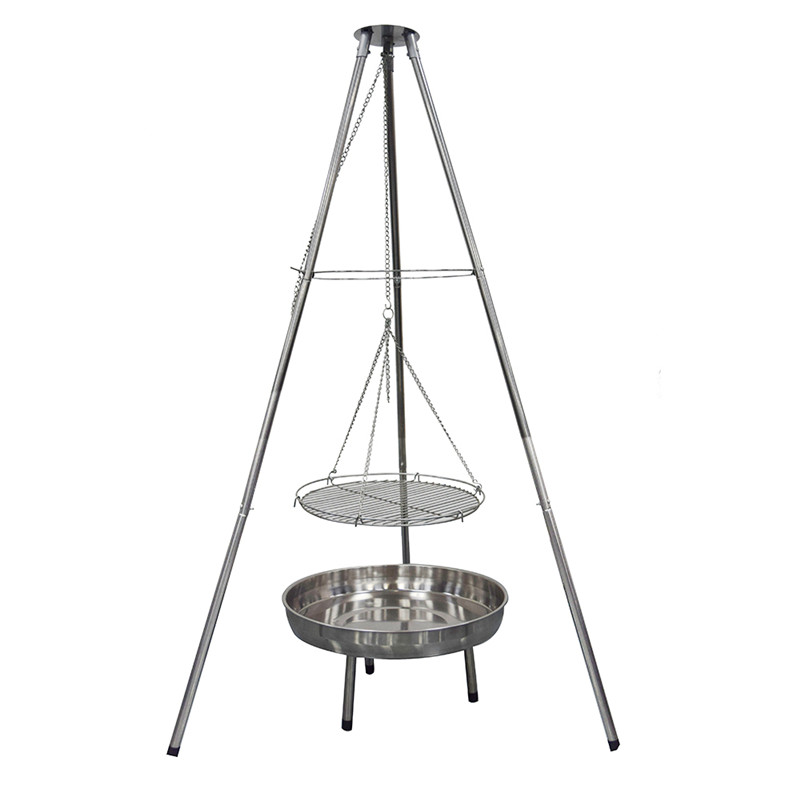 Cao điều chỉnh thép không gỉ swing than nướng bbq